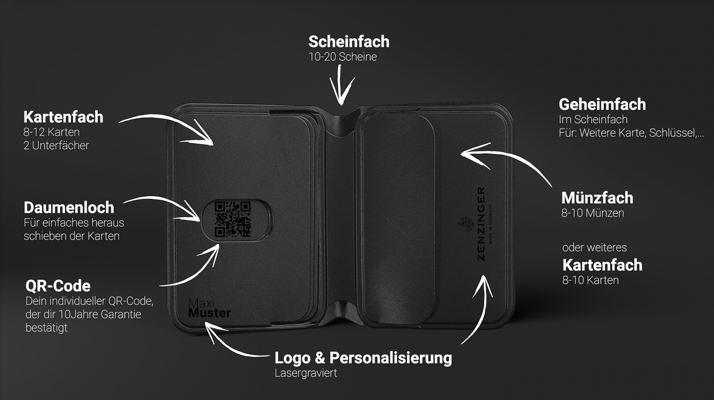 Ammonit Versteinerung - Wallet "Medium" - limited Design